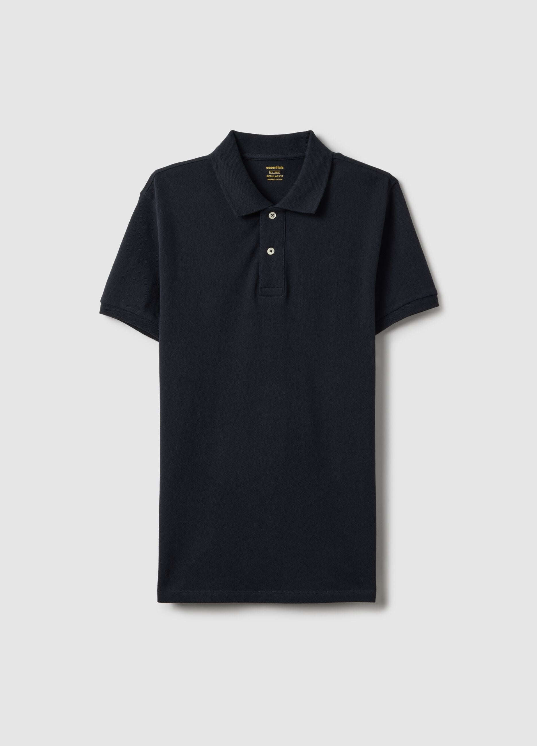 Blue regular fit pure cotton polo