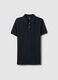 Blue regular fit pure cotton polo_4