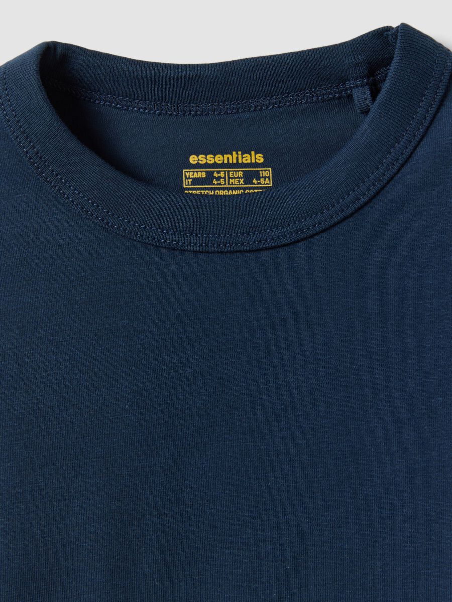 Blue long-sleeve organic cotton T-shirt_2