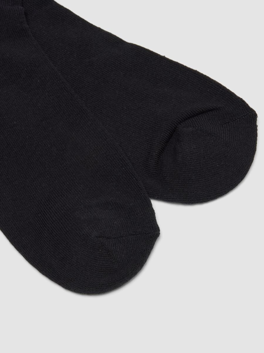 Tripack di calze sportive nere alla caviglia in cotone organico_1