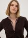 Brown wool-blend crew-neck cardigan_0