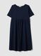 Blue midi dress in stretch viscose, regular fit_4