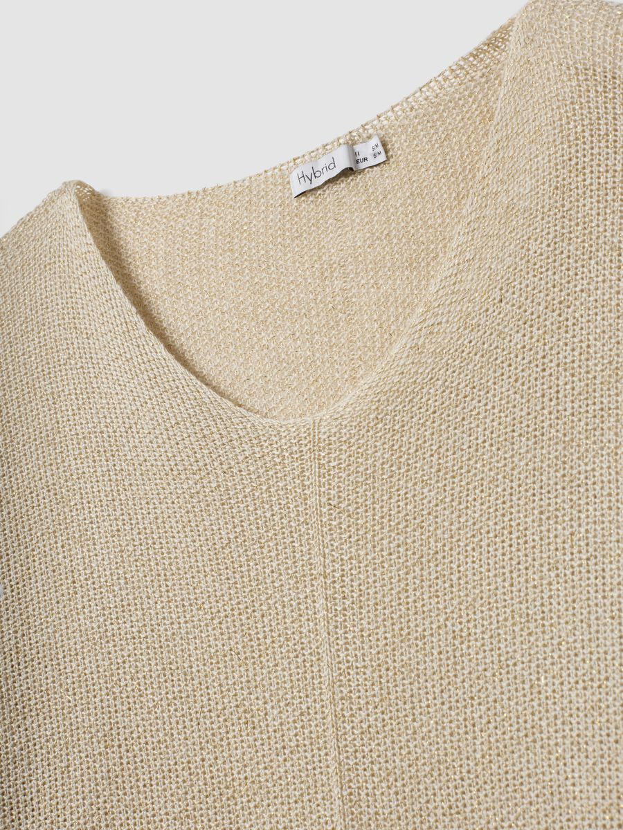 Beige viscose and linen blend knit_5