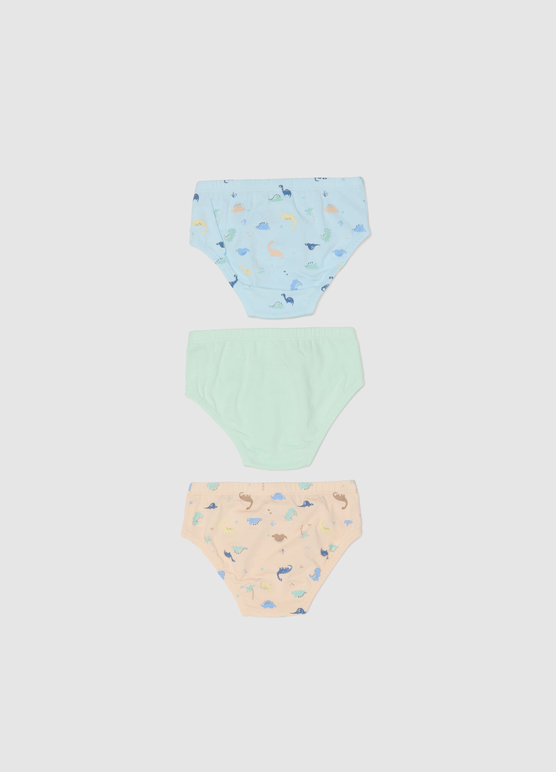 Multicolour stretch cotton baby briefs tripack