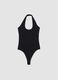 Black stretch bodysuit with rhinestones, regular fit_4