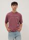 Red short-sleeve pure cotton oversized T-shirt for boys_0