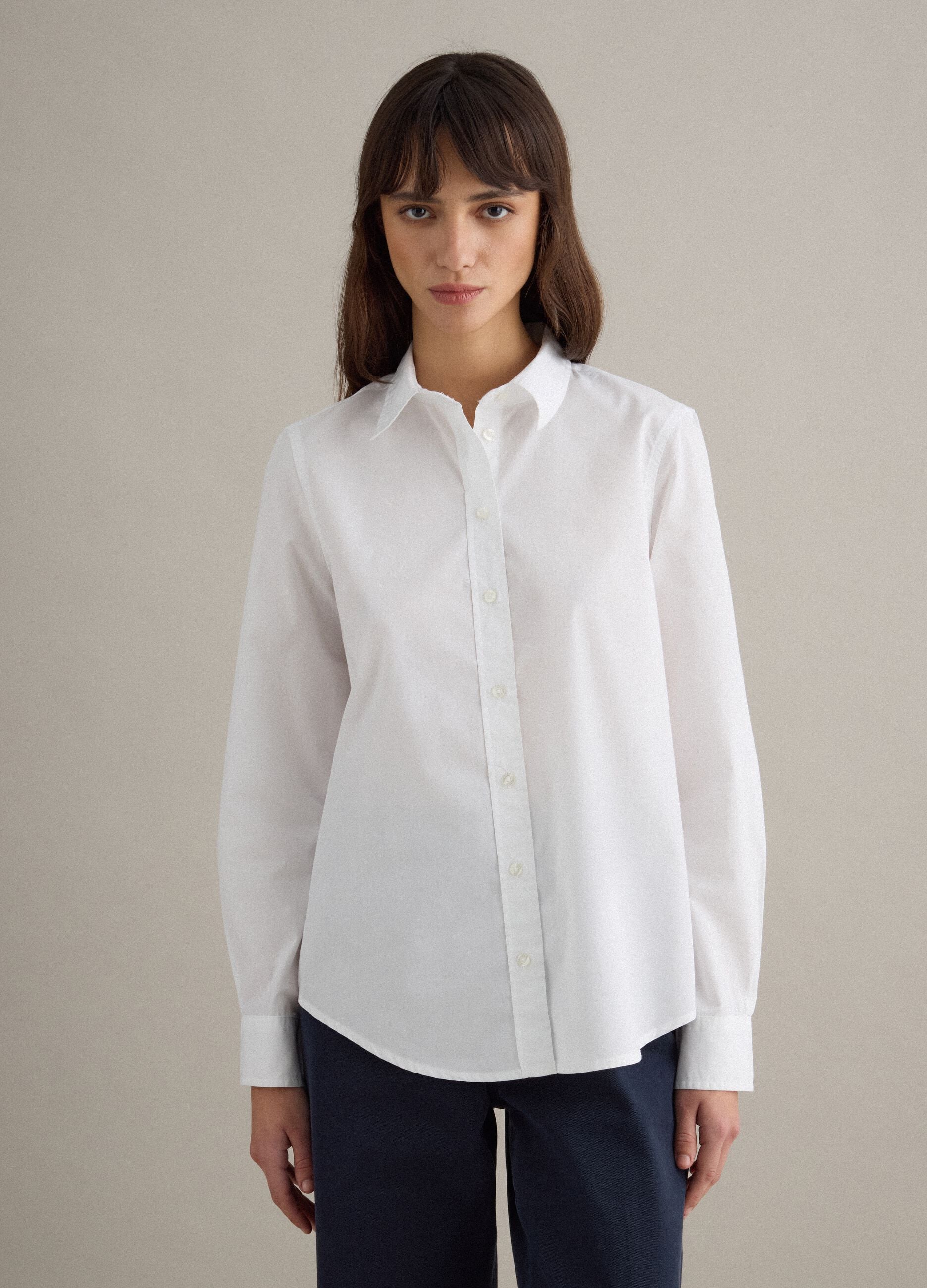 White pure cotton shirt regular fit