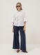 Blue viscose-blend palazzo trousers_0