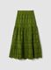 Green maxi skirt with elasticated waist_4