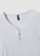 Grey stretch viscose V-neck pyjama top_5