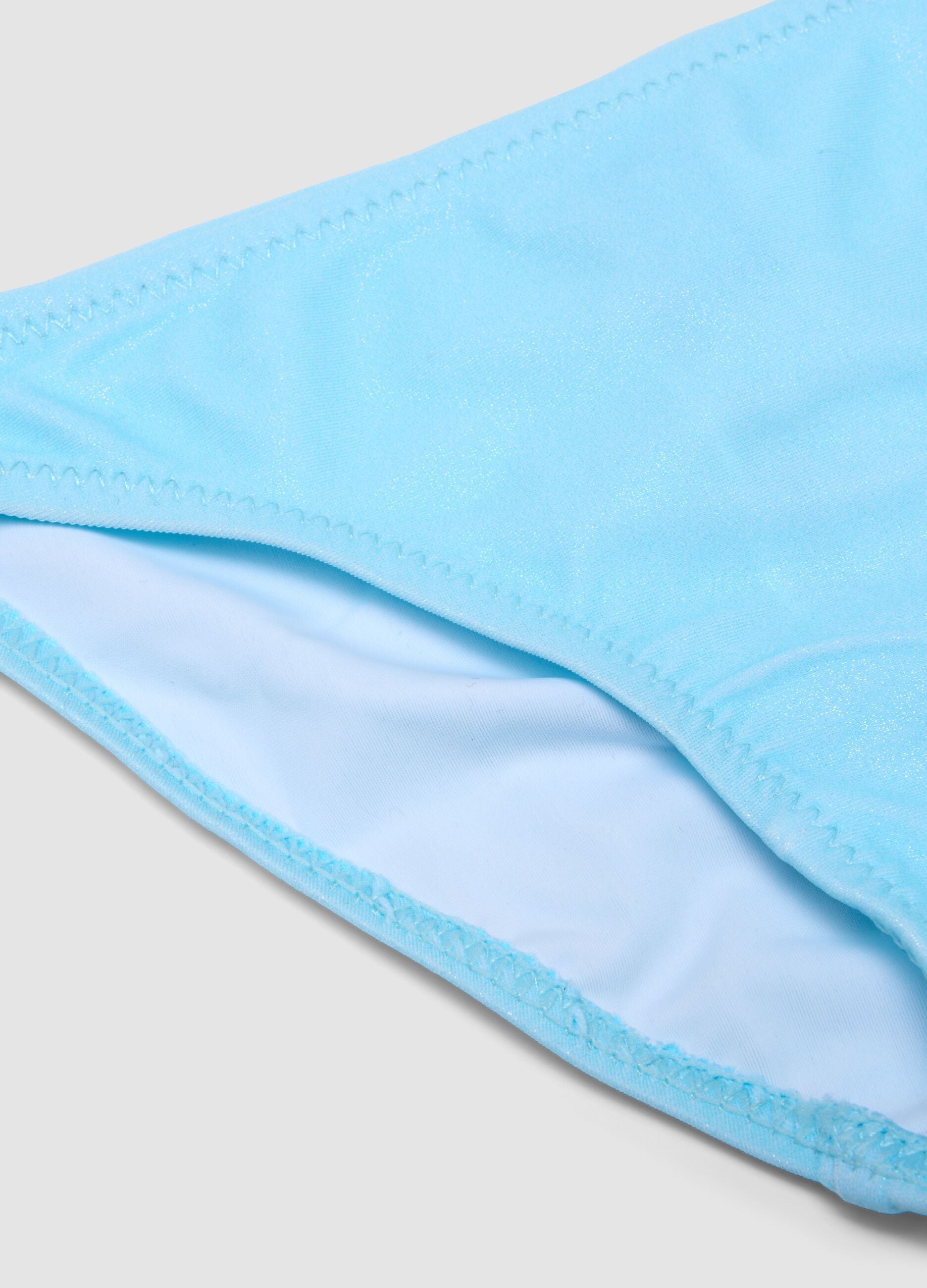 Blue stretch-fabric bikini
