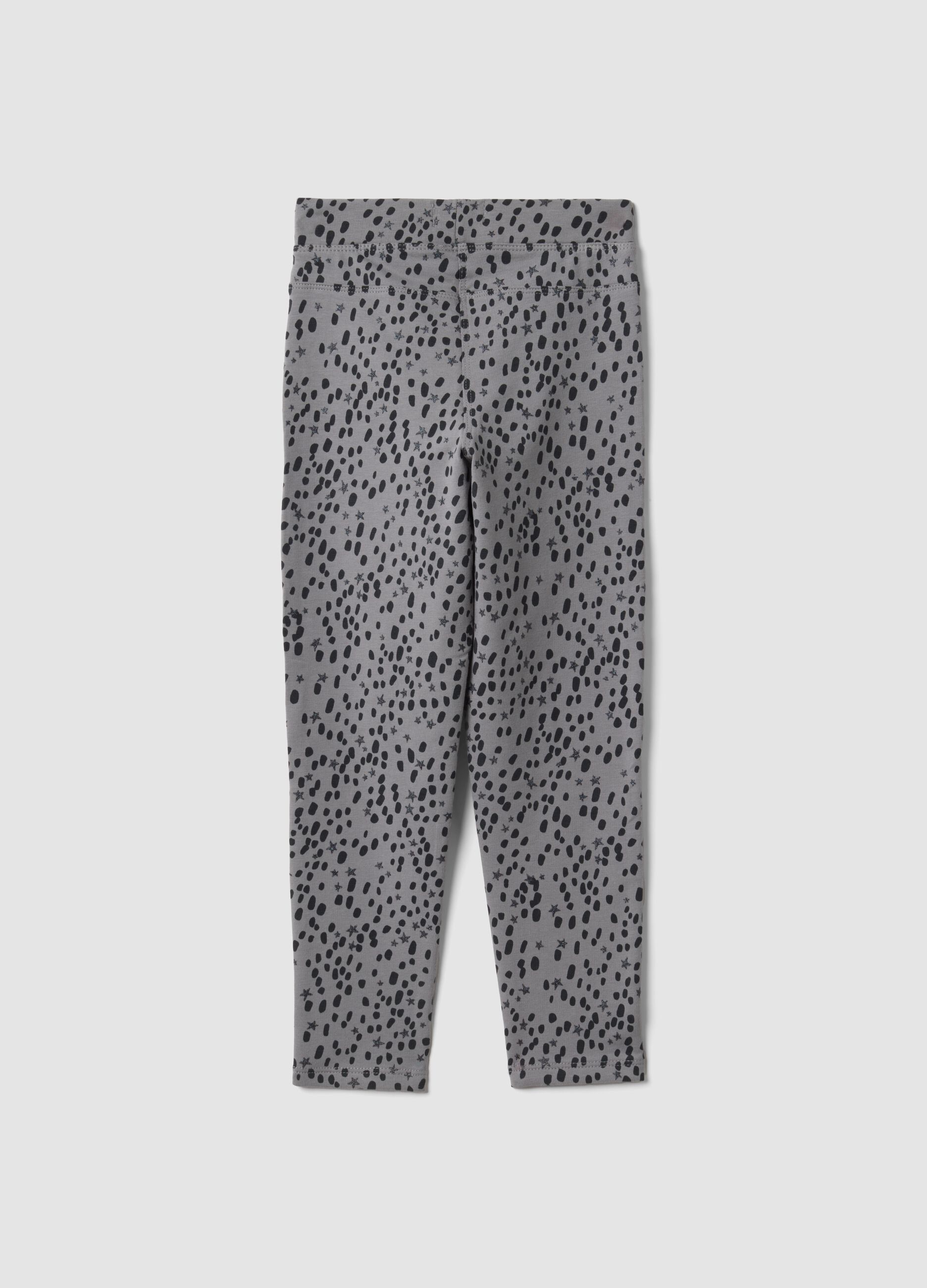 Grey skinny stretch organic cotton treggings for girls