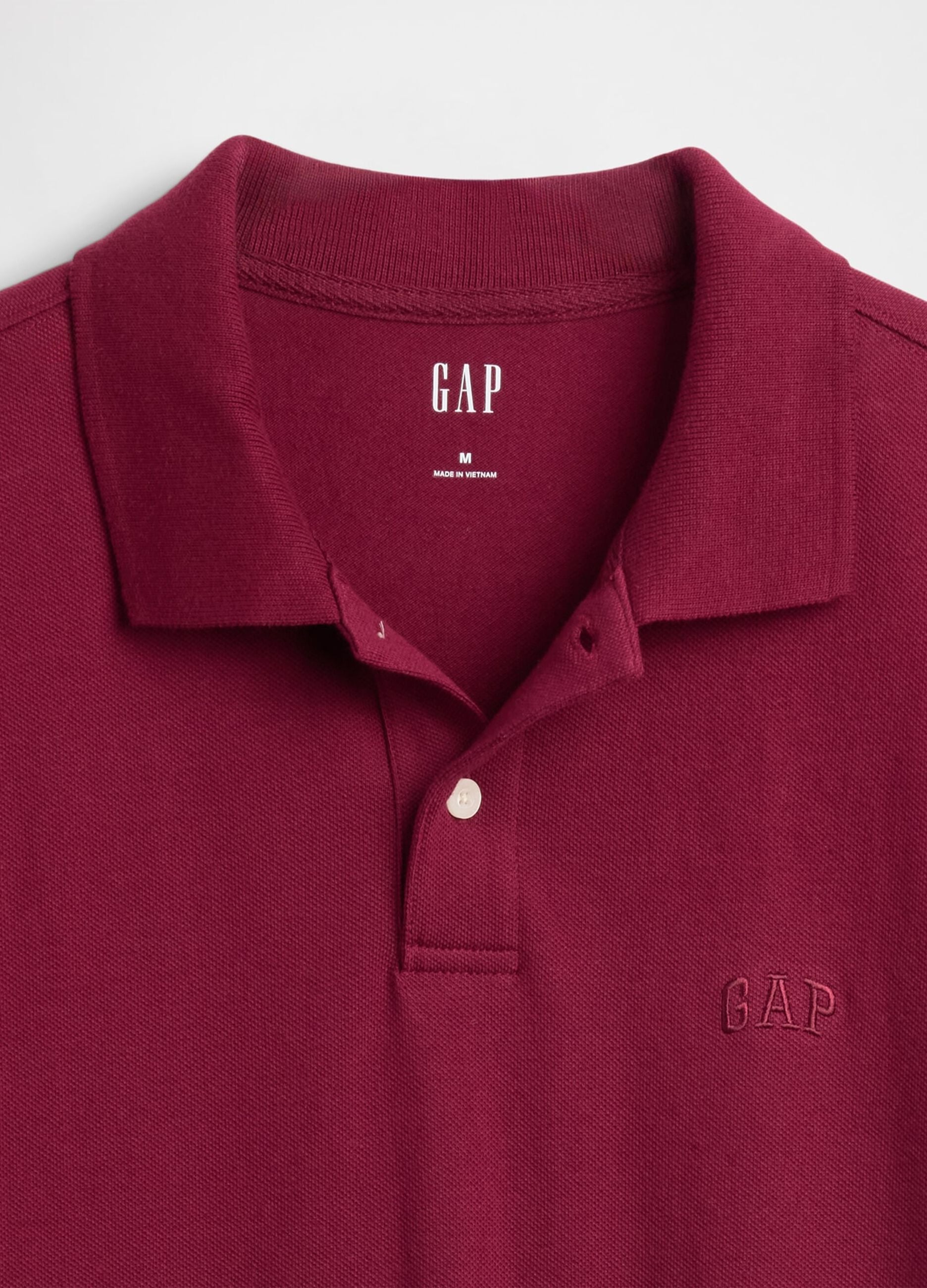 Red stretch short sleeve polo
