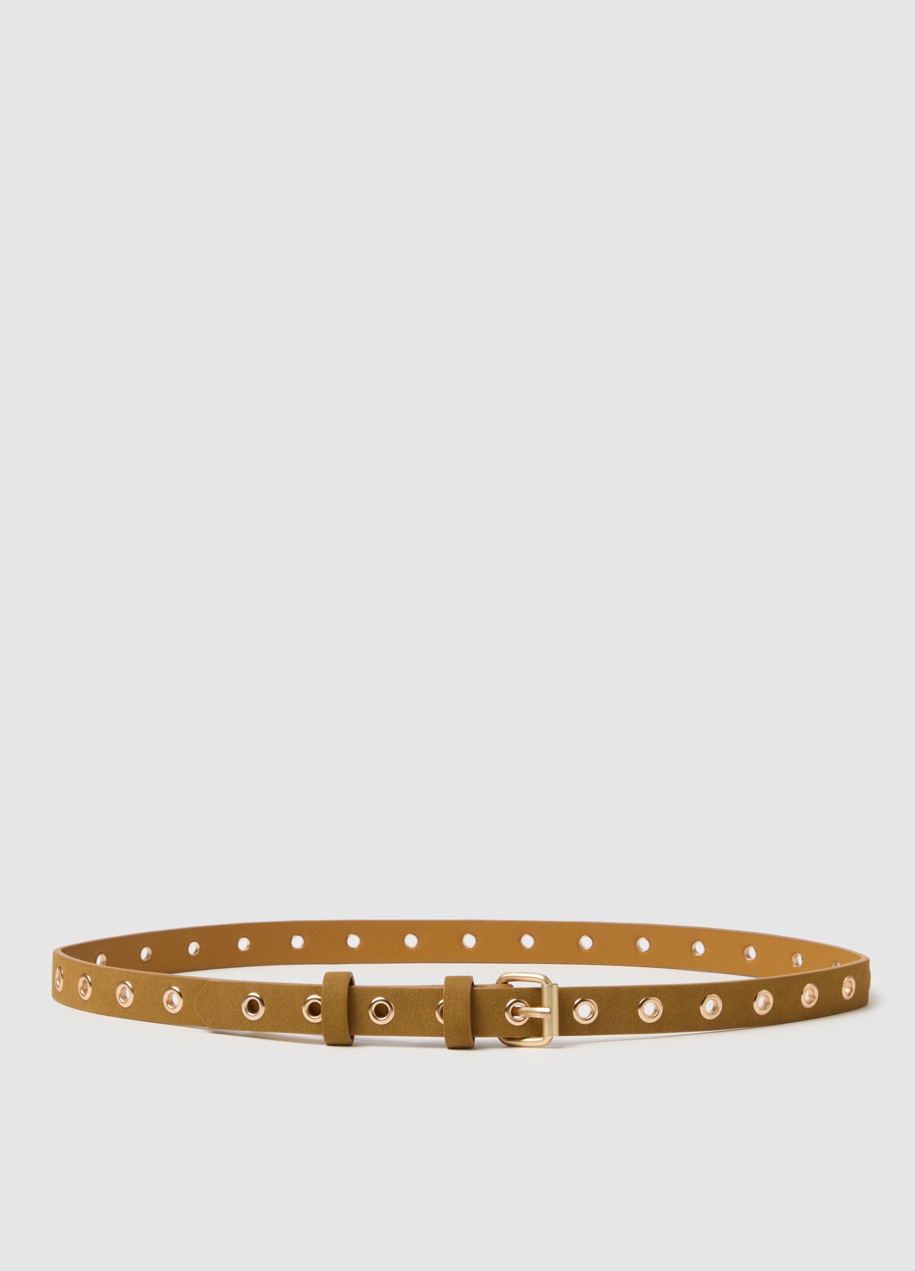 Brown belt with golden studs