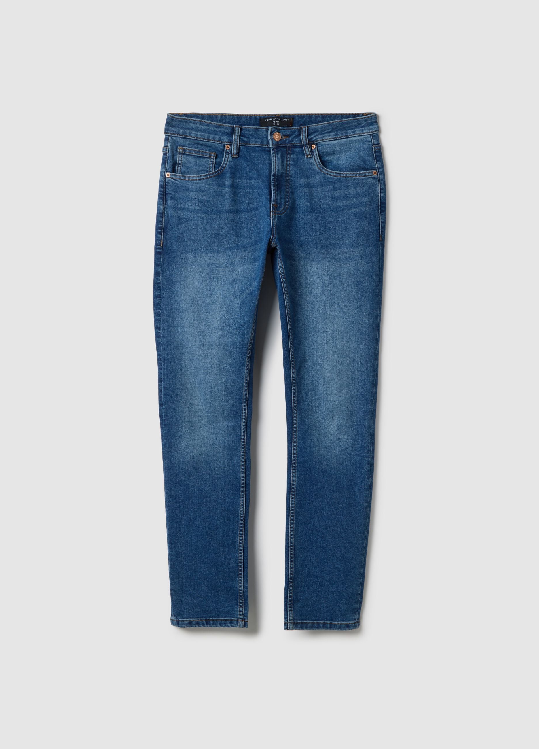 Blue Skinny Fit Stretch Cotton Jeans