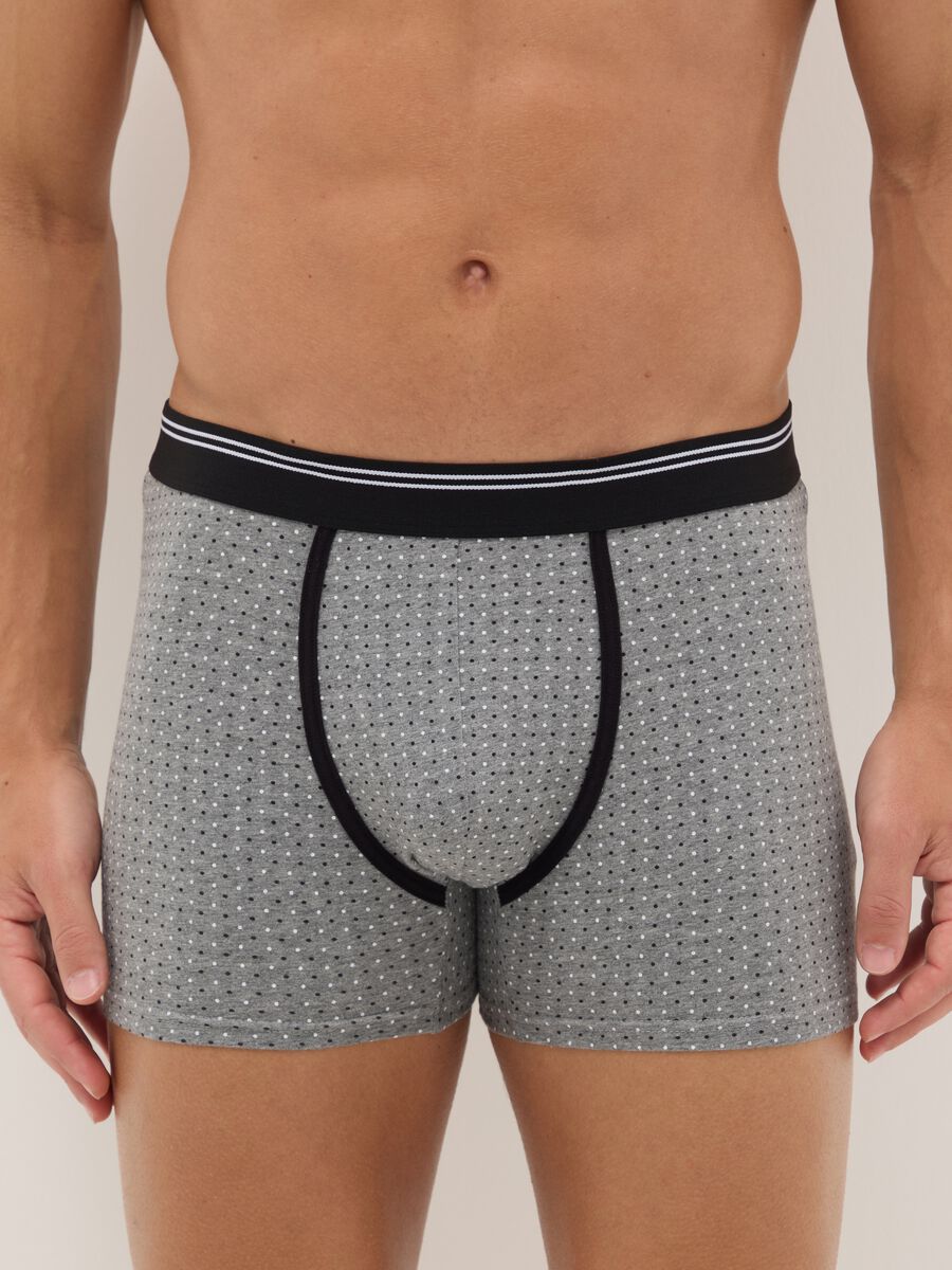 Tripack boxer midi multicolor a quadri in cotone organico elasticizzato regular fit_1