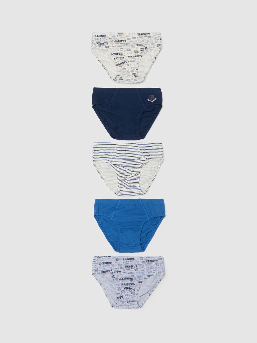Boys' multicoloured multipack briefs in pure cotton regular fit_0