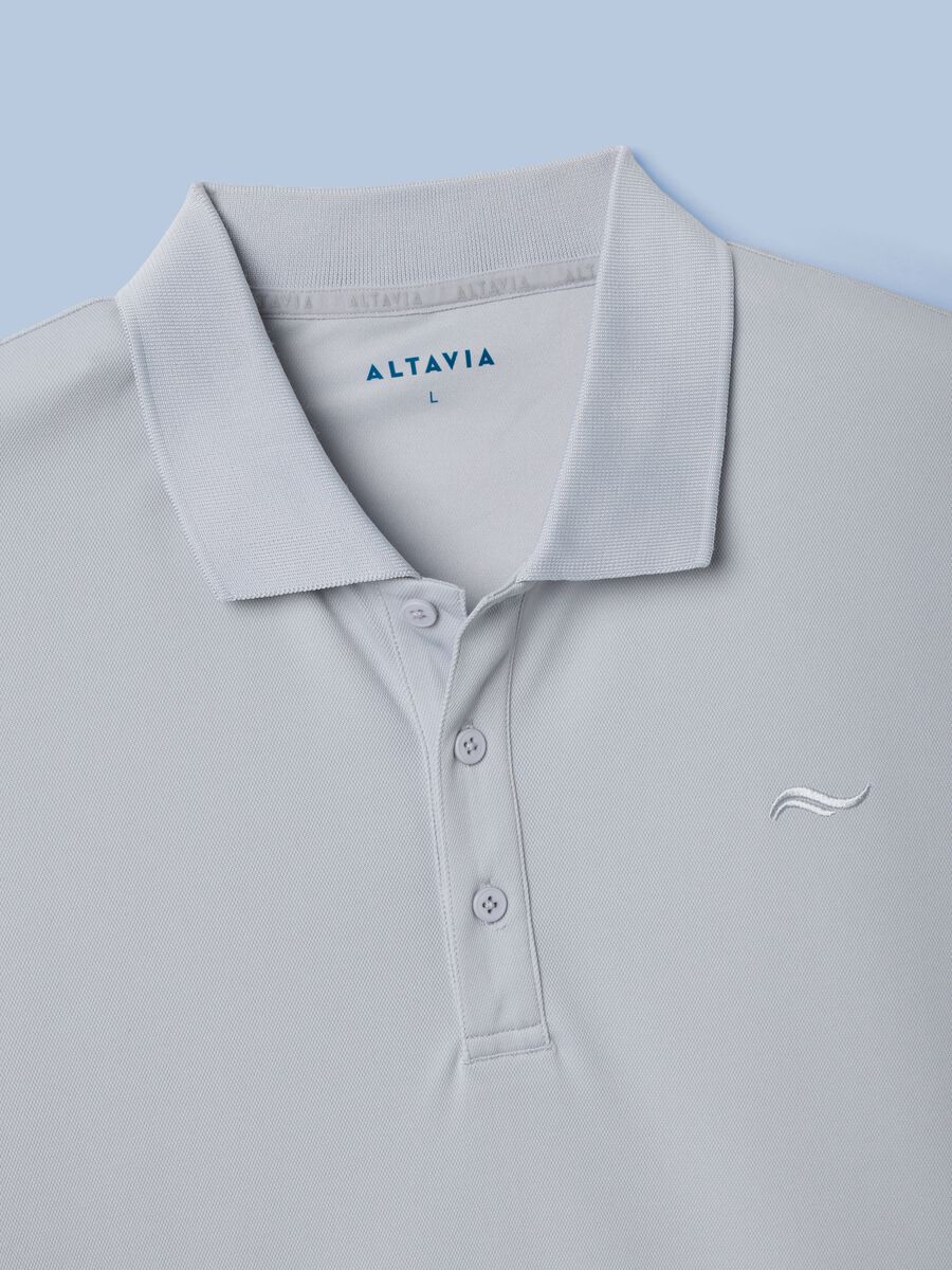 Polo grigia con colletto classico traspirante ALTAVIA SAILING_5