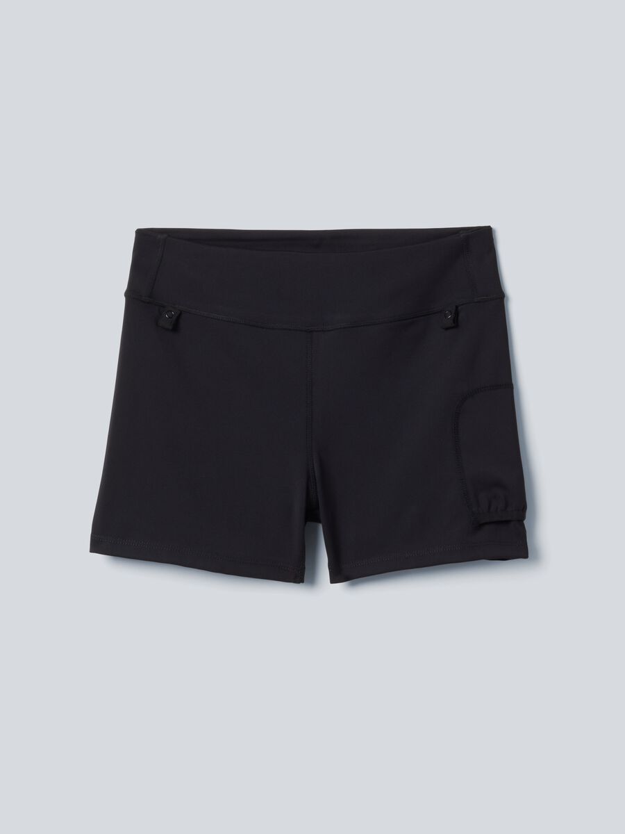 ALTAVIA COURT yellow pleated sports shorts in stretch fabric with removable inner short_5