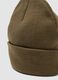 Green jersey knit beanie with turn-up cuff_2