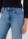 Light blue pure cotton high-waisted wide-leg denim jeans_3
