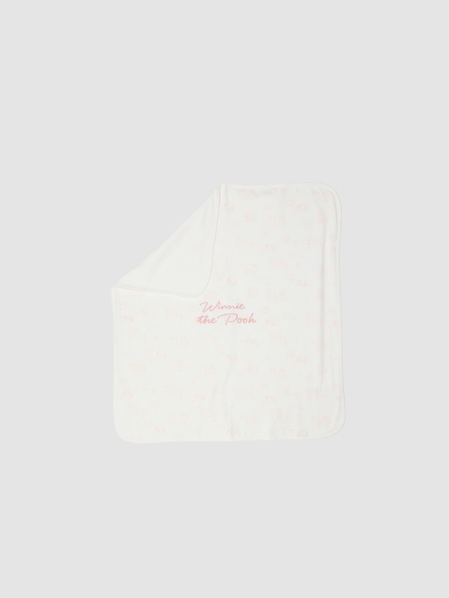 Copertina in puro cotone organico bianca da neonata Winnie-the-Pooh_1