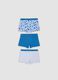 3-pack of multicolour organic stretch cotton midi boxer shorts with pattern_1