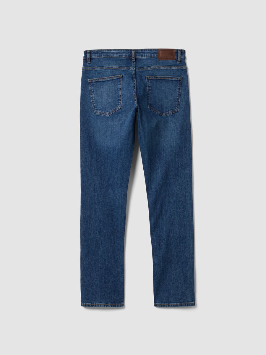 Blue skinny stretch-cotton jeans_1