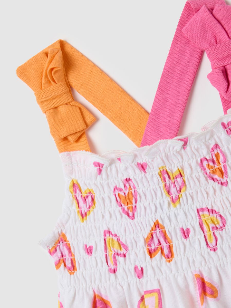 Baby girls&rsquo; multicoloured dress in 100% cotton with wide fit_2