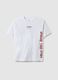 Teen boys' white pure cotton T-shirt in relaxed fit with print_3