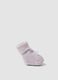 Pink organic cotton knitted baby girl booties_0
