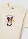 Beige Regular Fit Pure Cotton T-shirt with Print_5