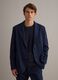 Slim fit blue stretch cotton blazer_1