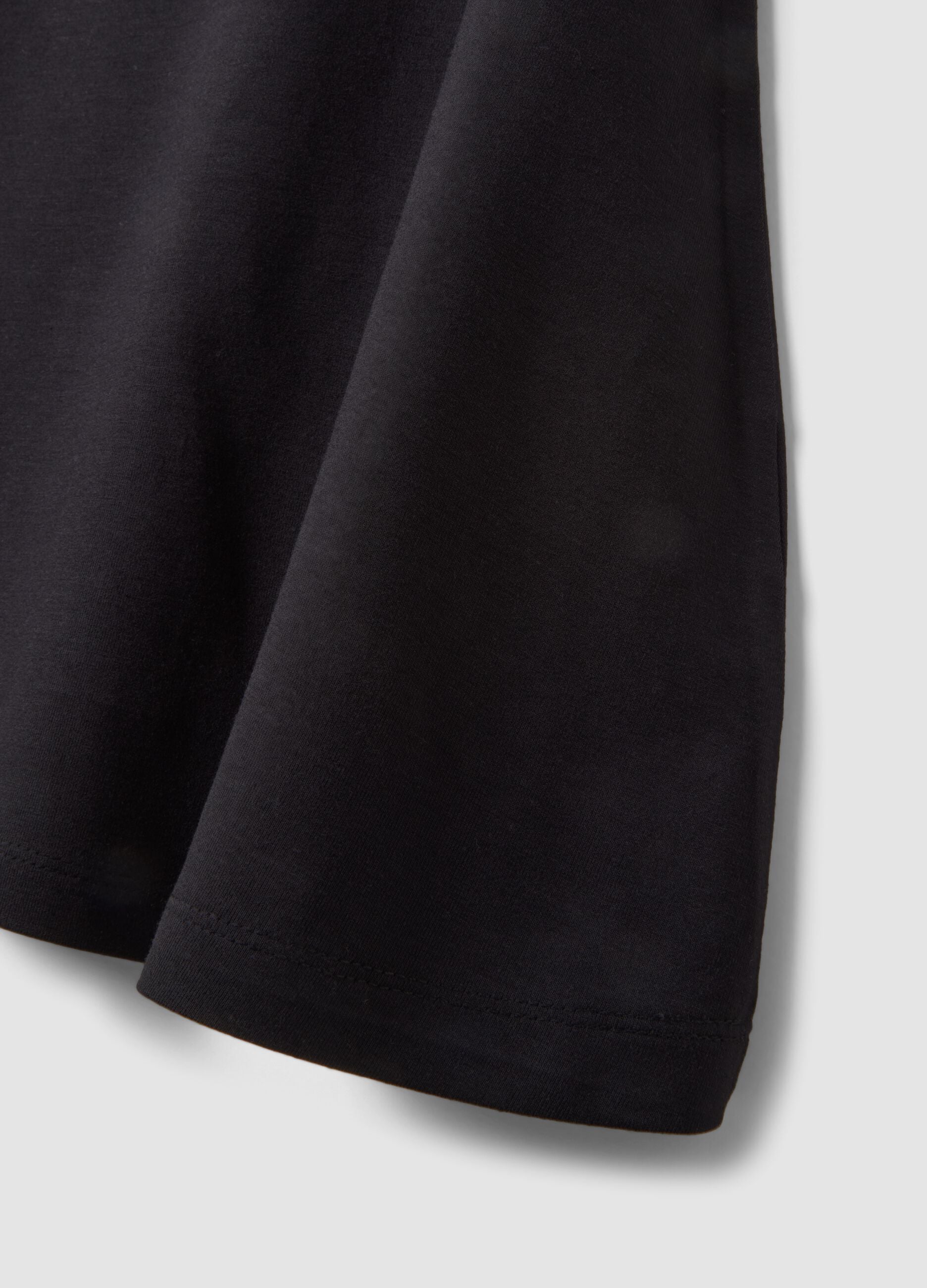 Black stretch viscose mini dress