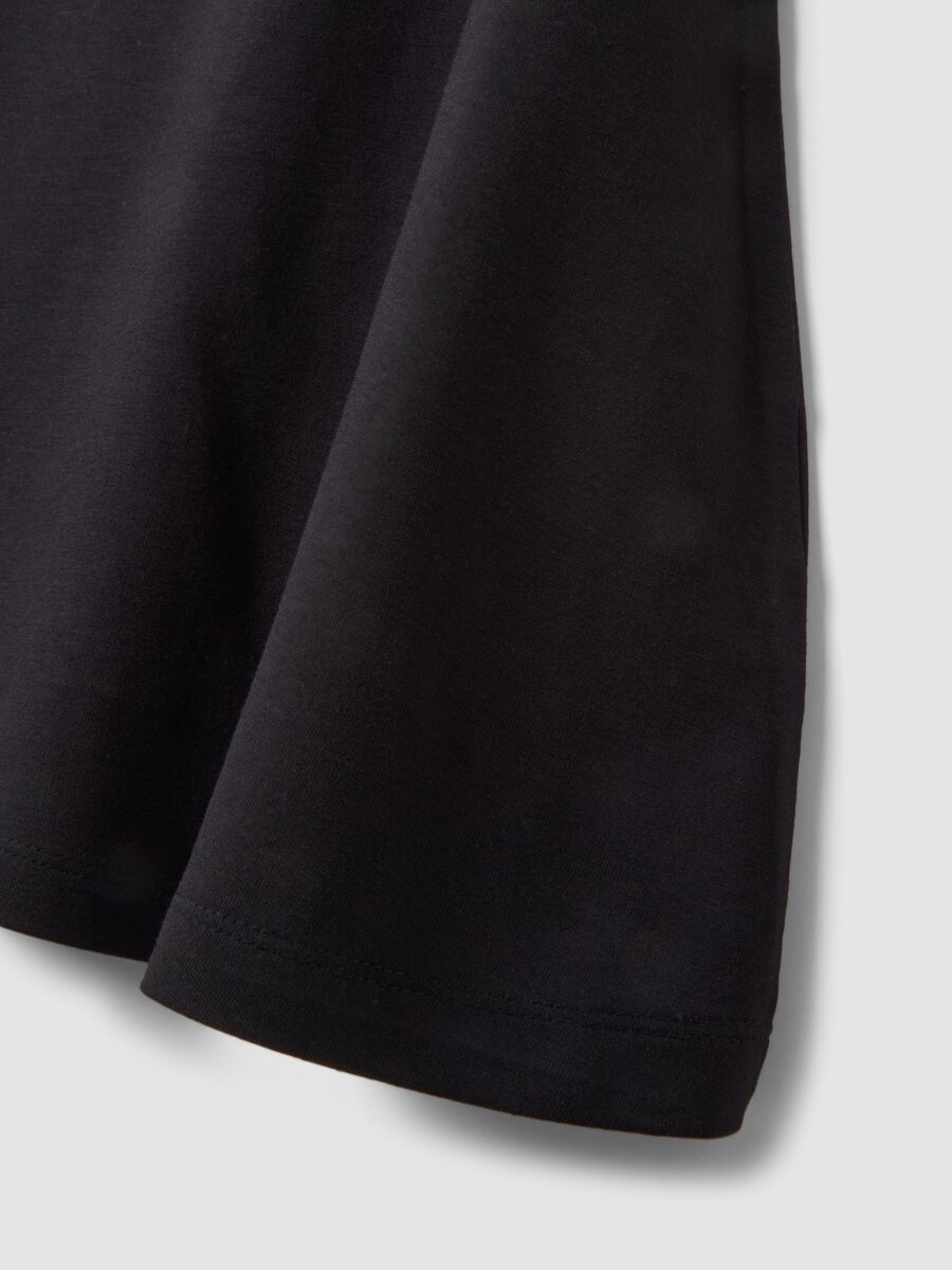 Black stretch viscose mini dress_5
