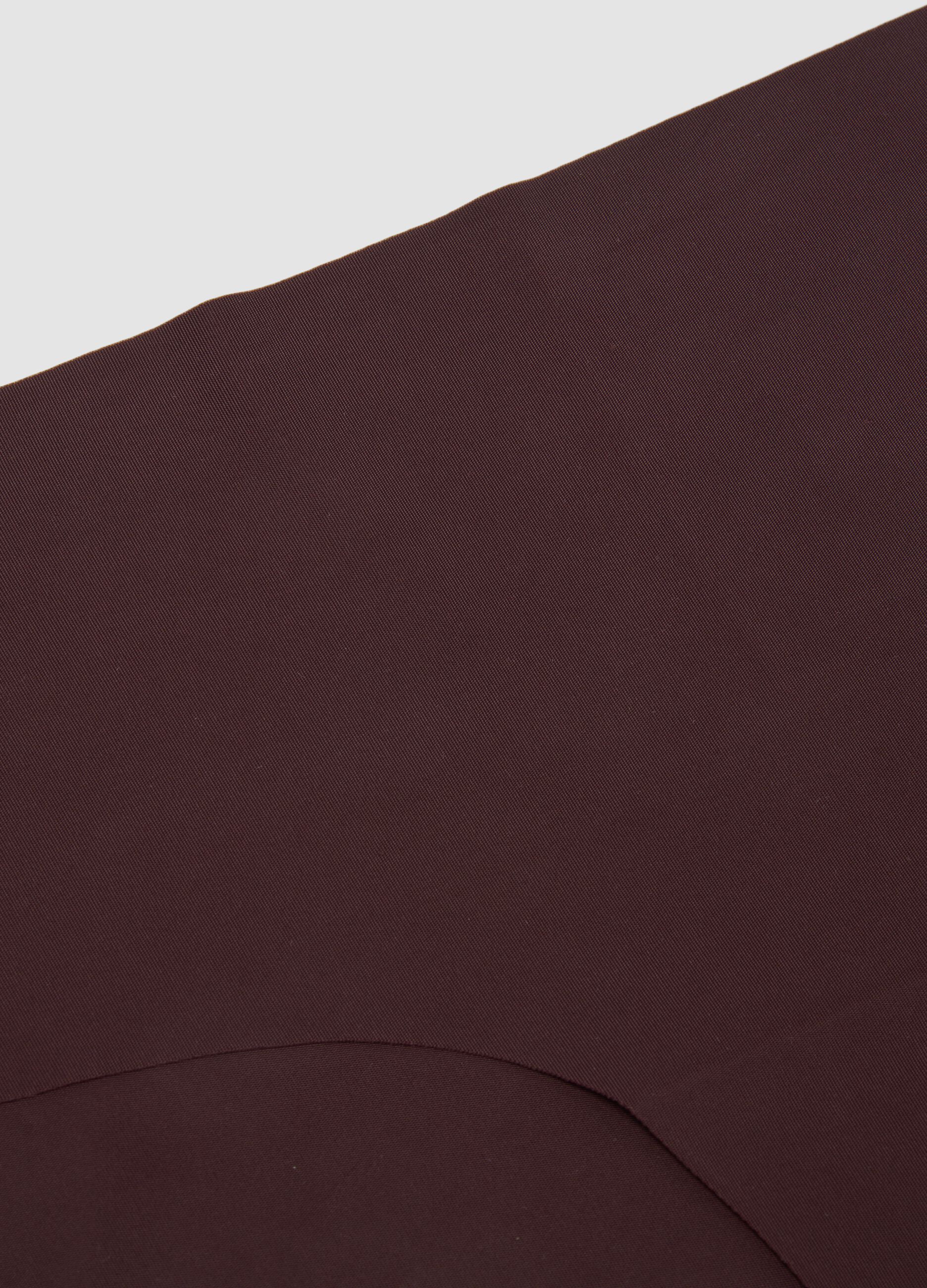 Brown hipster briefs in stretch microfibre with regular waist
