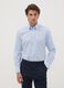 Light blue slim-fit easy-iron button-down collar shirt_0