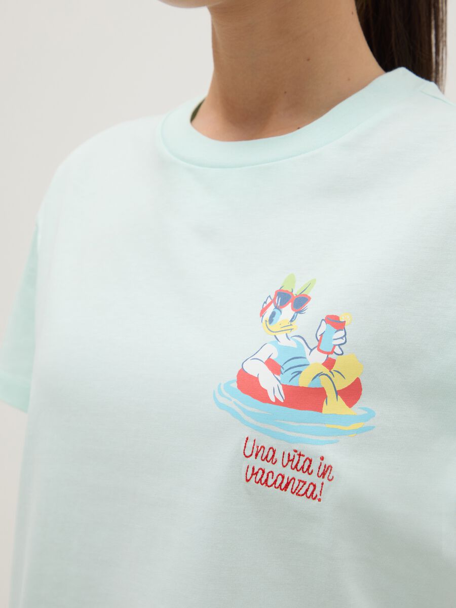 T-shirt in puro cotone azzurra regular fit con stampa Paperina_3