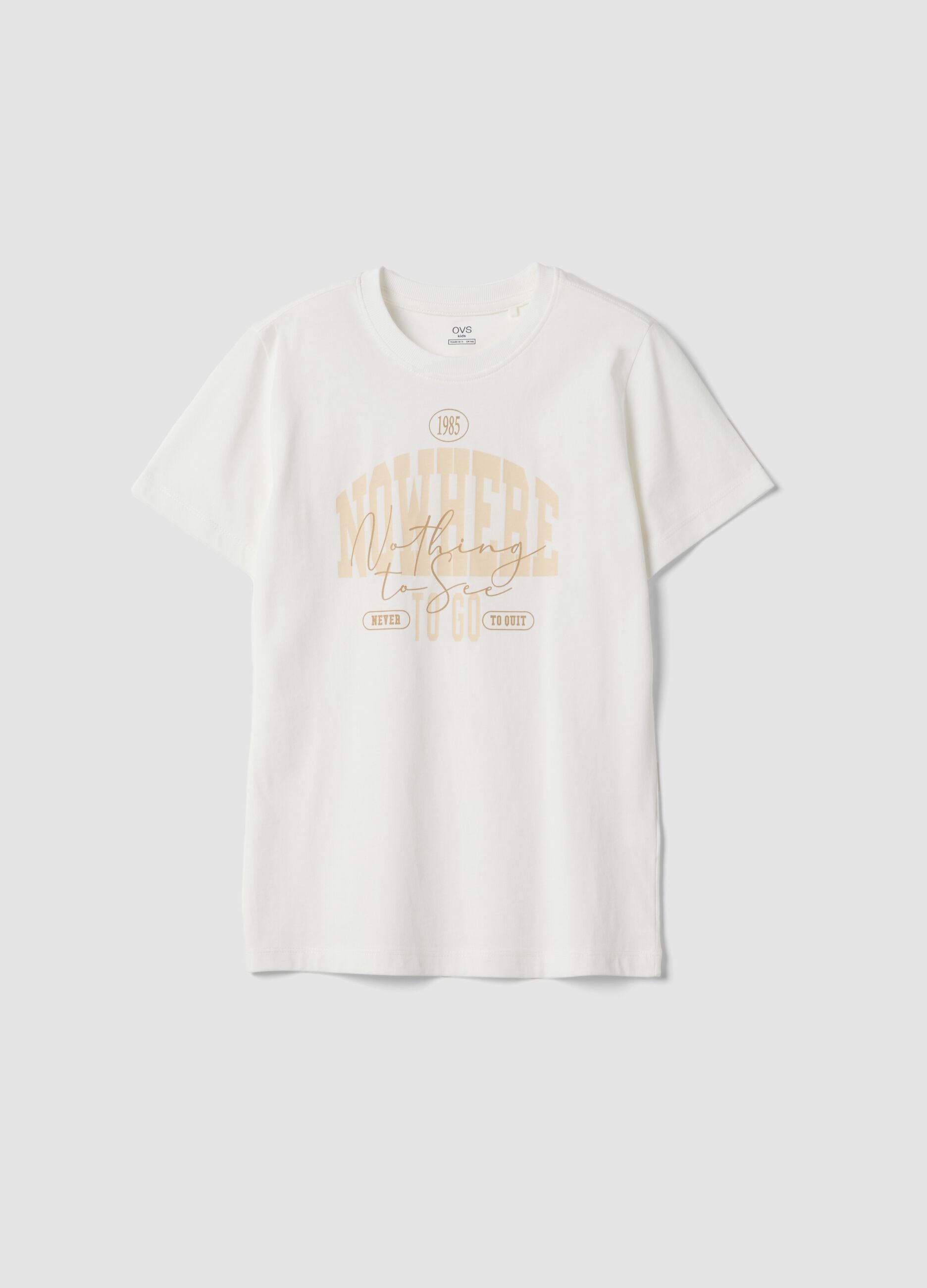 White pure cotton short-sleeved T-shirt