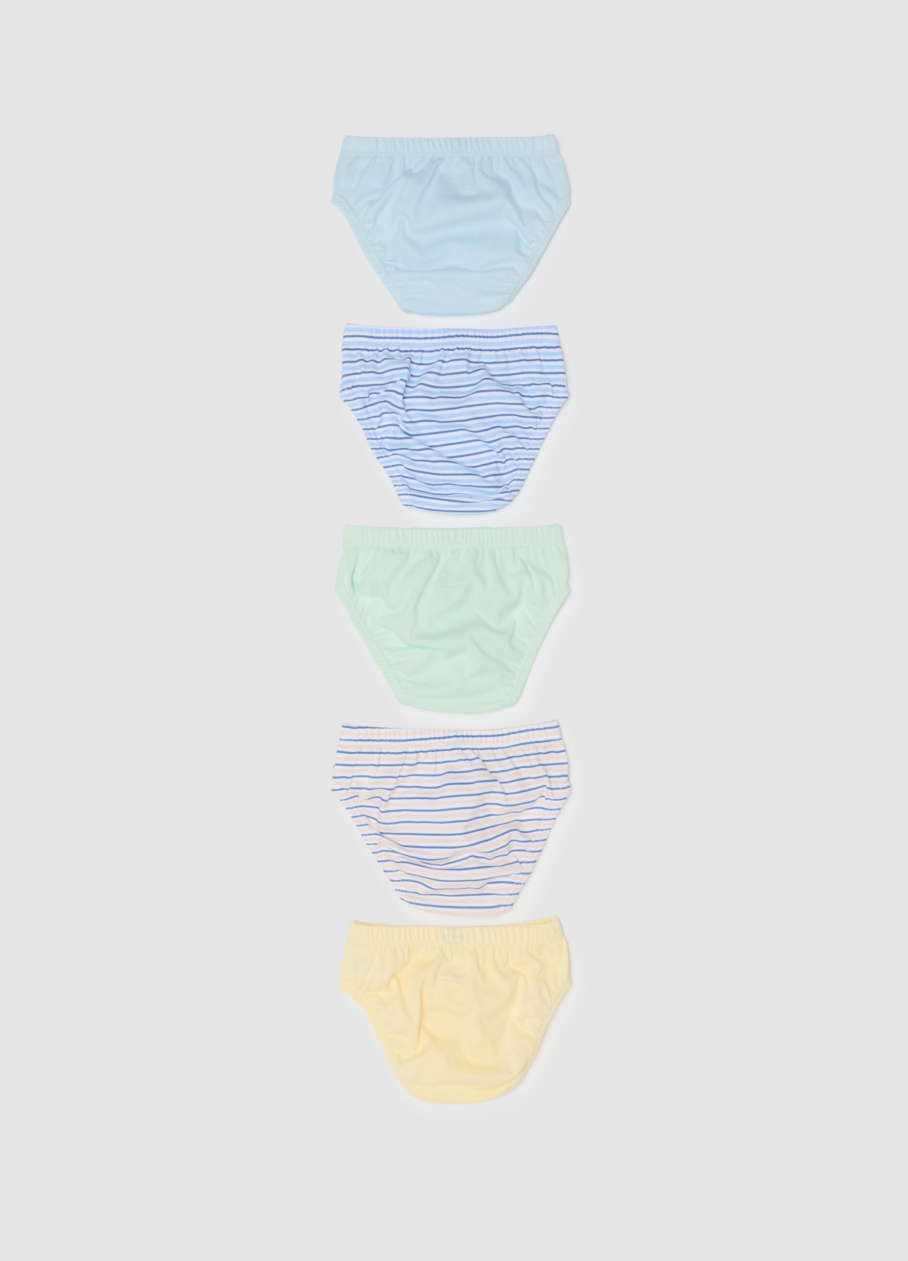 Multipack of multicoloured pure cotton regular fit panties for newborns