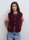 Red pure cotton regular-fit knitted gilet_2