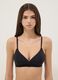 Black triangle bra with removable padding in stretch fabric_0