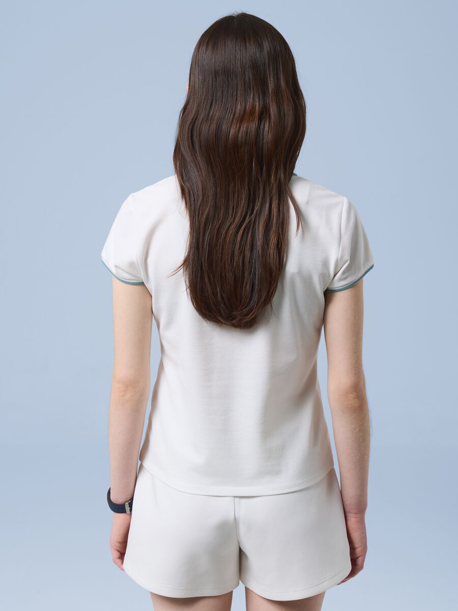 White ALTAVIA SAILING stretch cotton polo shirt_3