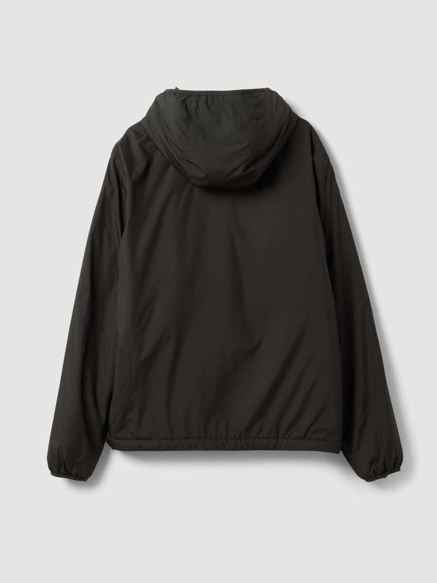 Giubbotto verde militare con cappuccio e zip_6