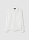 White crepe shirt with classic collar_4