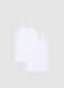Girl's white tank tops bipack in pure cotton regular fit_0