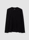 Black long-sleeve crew-neck T-shirt in 100% organic cotton_4