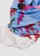 Light blue pure cotton scarf with floral print_2