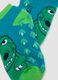 2-pack of green anti-slip socks in stretchy organic cotton with dinosaur print_2
