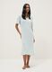 Blue pure viscose nightdress regular fit_0